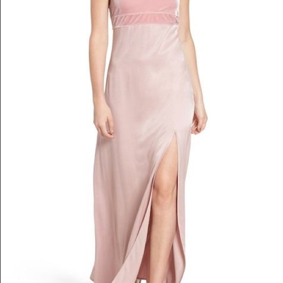 Pink Adobe Velvet & Satin Leith dress size S - Picture 2 of 6